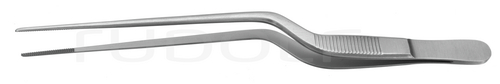 RU 7864-26 / Ear Dressing Forceps Jansen/Grünwald, Bayonet-Shaped, 1.2 mm, 16 cm - 6 1/4"