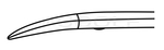 RU 2476-03 / Feine Schere, Spitz/Spitz, Aufgebogen, Ribbon Typ, 9,5 cm