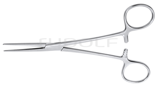 RU 3186-16 / Hemostatic Fcps Dixon-Lovelace, Str. Straight, Cross Serrated 16 cm - 6 1/4"