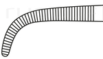 RU 3326-13 / Pinza Gemini Para Ligaduras, Curva, 13 cm