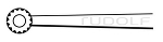 RU 4078-06 / Micropinza Agarratumores, Bayoneta, Terminal En Forma De Cureta 5 mm, 22 cm