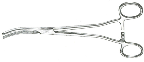 RU 3383-52 / Pinza Rogers P/Parametrio, Curva, 25 cm