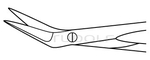 RU 1773-25R / Micro Scissors Streamline, Sh/Sh, Angled 25°, Blade 10mm
 W/O. Ball, 18cm
, 7"