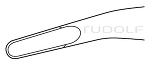 RU 5590-18 / Bone Rongeur Forceps Zaufal-Jansen, Curved, 4 mm, 18 cm - 7"