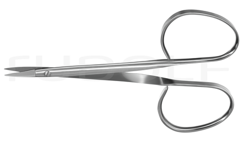 RU 2478-02 / Eye Scissors, Sh/Sh, Str., Short Blades 9,5 cm, 3,75"