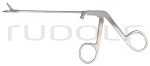 RU 8115-01 / Nasal Scissors, Serrated, Cvd. to Right, (Wl) 13 cm - 5", with LUER-LOCK