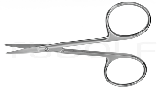 RU 2426-10 / Scissors, Sh/Sh, Str., l. Rings 10 cm, 4"