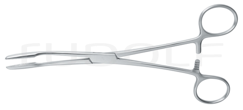 RU 3861-20 / Dressing Forceps Gross-Maier, Curved, with Ratchet, 20 cm - 8"