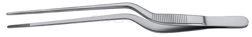 RU 7864-20 / Ear Dressing Forceps Jansen/Grünwald, Bayonet-Shaped, 2.5 mm, 21 cm - 8 1/4"