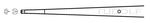 RU 4068-42 / Micro Forceps, Str., 1x2 Teeth Round Hdl., Plate 6x0,4mm
, 18cm
, 7"