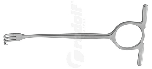 RU 4472-24 / Retractor Williger, Straight, Sharp, 12 cm - 4 3/4", 4x7 mm