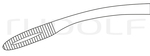 RU 3863-25 / Dressing Forceps Gross-Maier, Curved, Without Ratchet, (L) 25 cm - 10"