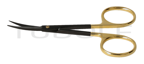 RU 2407-09N / Fine Scissors, Cvd., Sc,Tc, Ceramic Coated 9 cm, 3 1/2"